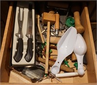 Carving Set & Asst Items in Kitchen Drawer