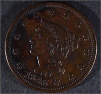1843 LARGE CENT, XF
