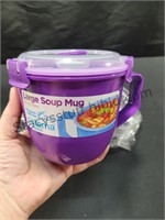 30.4 OZ Large Soup Mug Purple