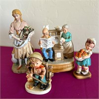 Hummel Style Figurine, Porcelain Women Figurines +