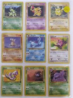 Sheet of 9 Pokemon Cards incl Jigglypuff