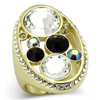 Gold-ion Plated Round 6.00ct Gemstone Ring