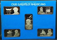 5 1 troy oz Our Greatest Americans silver bars