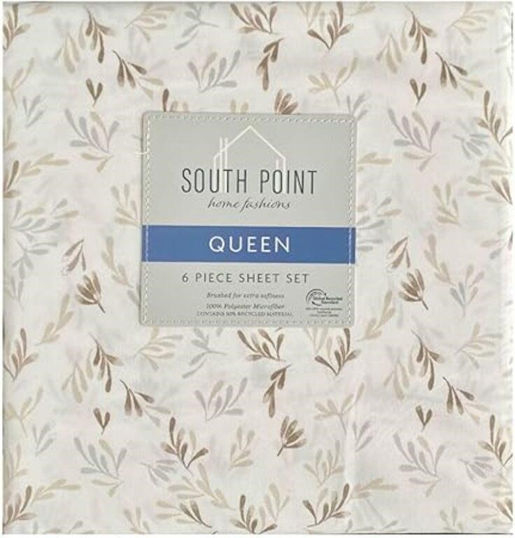 South point 6-Piece Printed Sheet Set - King