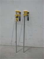 Two 2 1/2" DeWalt F-Clamps