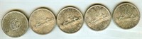 1960 1964 1965x2 1966 Dollar BU Canada 5 Pc Lot