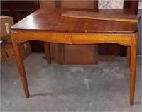 Antique oak kitchen table with one leaf