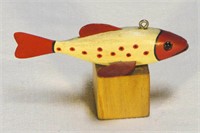 Steve Robbins Hand Carved Wooden Ice Fishing Decoy