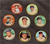 (8) 1960s Topps Baseball Coins
