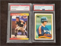 (2) PSA Graded Craig Biggio 1989 RC Cards