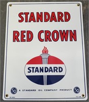 Standard Red Crown Metal Sign