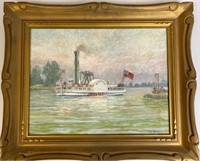 PAINTING OF THE CANADIAN PADDLE WHEELER MORNING