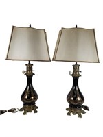 Pair of Oil Table Lamps