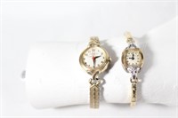 Pari of Vtg Ladies Wristwatches Bulova & Caravelle