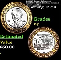 1996 $10 Gaming Token .999 Fine Silver Limited Edi