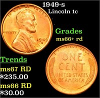 1949-s Lincoln Cent 1c Grades GEM++ RD