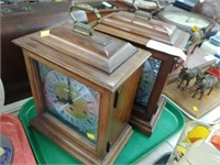 (2) Howard Miller 8-Day Modern Mantel Clocks