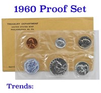 1960 United States Mint Proof Set In Original Evel