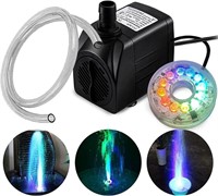 Submersible Fountain Pump with LED Light
