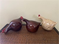 Vintage Pottery  Chickens