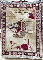 4' 2" x 5' 9" Pictoral Rug - Man on Camel.