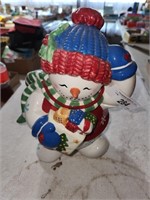 Vintage Snowman Cookie Jar, 12"
