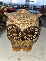 Vintage Owl Cookie Jar, Approx 12" Tall