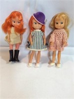 3  vintage dolls