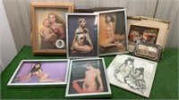 VINTAGE PICTURES & CLOCKS