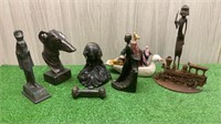 ASSORTED CAST IRON FIGURINES