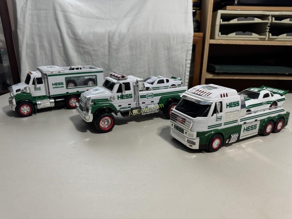 HESS Flatbed truck with car, HESS gasoline truck