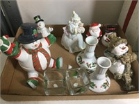 Cookie jar and other snowman decorations