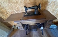 Singer Treadle Sewing Machine w/Accessories