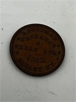 Civil war token 1863 John Thomas Premium Mills