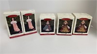 Hallmark Keepsake ornaments (Holiday Barbie x3,