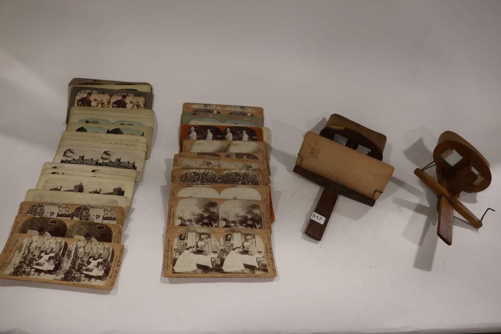 2 STEREOSCOPE VIEWS AND CARDS