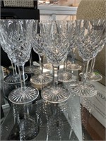 Set of crystal glass cups