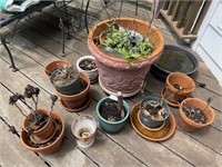 Large group of planter pots