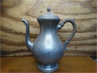 Antique Made in Holland Pewter 10" Tea Pot