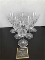 6 Waterford Crystal Lismore Red Wine Glasses 1/2