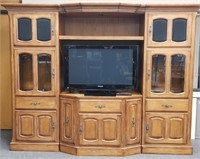 3 Piece High End Oak Entertainment Center