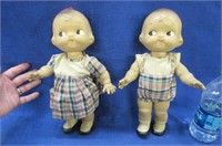 antique boy & girl dolls (matching clothes)