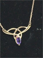 Sterling and  Amethyst Necklace