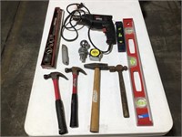 Lot of Tools- Hammers,Levels,Hitch Ball,Sockets