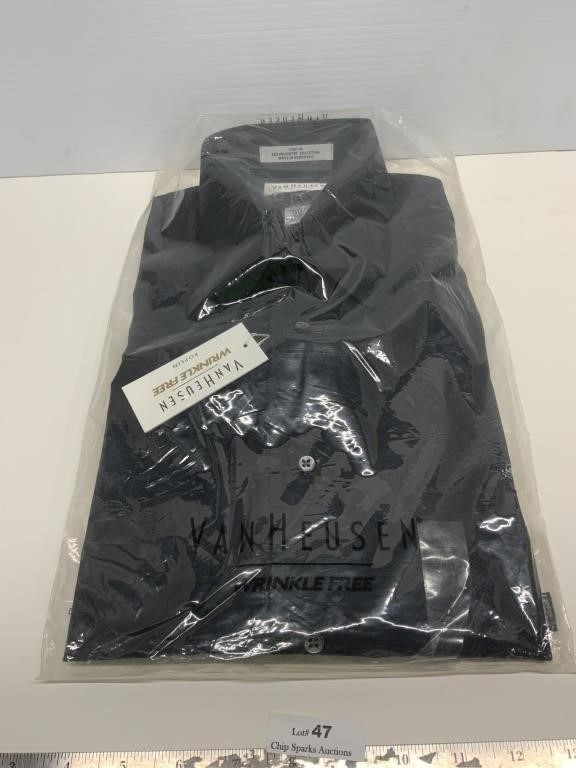 New Van Heusen Black Long Sleeve Men’s Dress