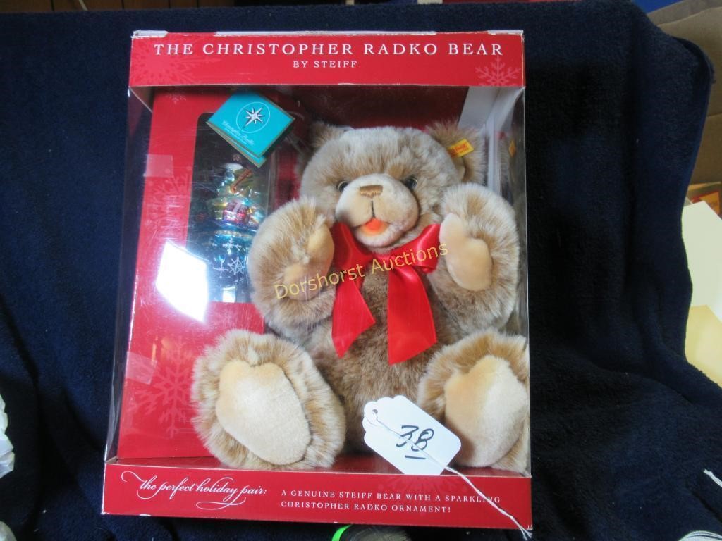 RADKO BEAR - BY STEIFF - ORNAMENT W/ BOX