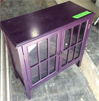 2 door purple cabinet