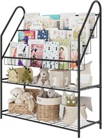 Black Bookcase for Children Metal Kids