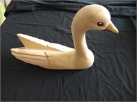 Wooden with brass beak swan made in Costa Rica