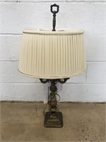 Brass Plated Double Socket Table Lamp